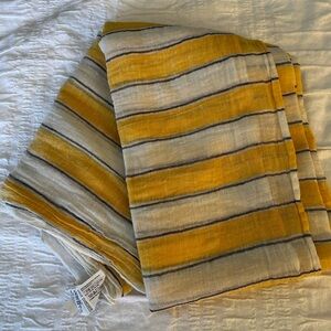 GAP Yellow, Cream and Black Striped Sarong